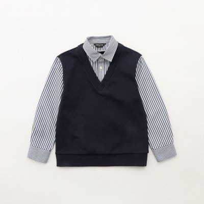 ＜COMME CA ISM (Baby&Kids)＞フェイクレイヤードシャツ（９８１４ＣＣ０５）
