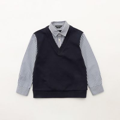 ＜COMME CA ISM(Baby&Kids)＞フェイクレイヤードシャツ（９８１４ＣＣ０５）