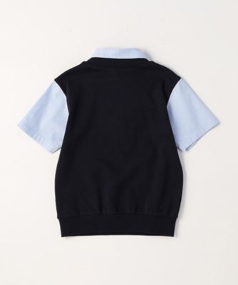 フェイクレイヤード　半袖シャツ（１４０－１６０ｃｍ）（９８１８ＣＫ３２）