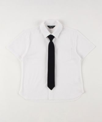 COMME CA ISM (Baby&Kids)/コムサイズム (ベビー&キッズ) ネクタイ付き  半袖シャツ (140-160cm)(9818CK42)