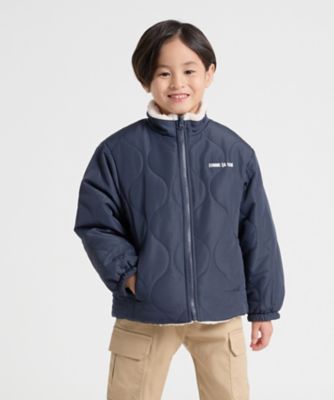 オンライン限定カラー：ブラック】リバーシブル キルト×ボア ブルゾン