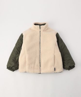COMME CA ISM (Baby & Kids)/コムサイズム (ベビー & キッズ)【オンライン限定カラー:ブラック】リバーシブル キルト×ボア ブルゾン(9828MM02) カーキ アウター【三越伊勢丹/公式】