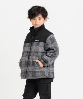 ＜COMME CA ISM (Baby&Kids)＞グレンチェックプリント　中綿ブルゾン（９８２８ＭＭ０３）