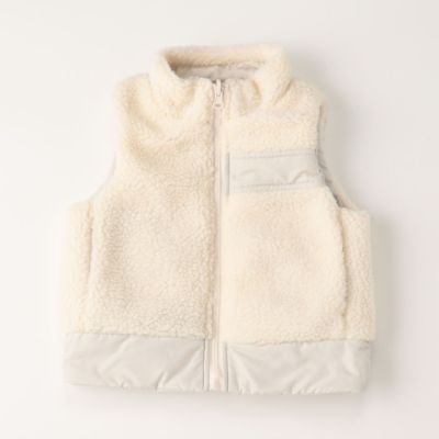 ＜COMME CA ISM (Baby&Kids)＞リバーシブル　中綿ベスト（９８２８ＶＡ０１）