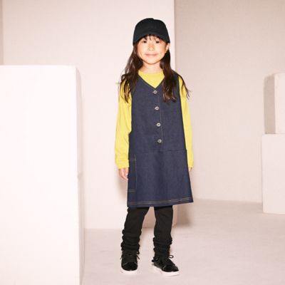 ＜COMME CA ISM (Baby&Kids)＞デニム　ジャンパースカート（９８３５ＯＥ１３）