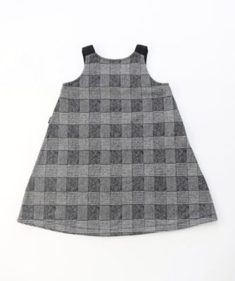 グレンチェックプリント 裏起毛 ジャンパースカート（9835OM52