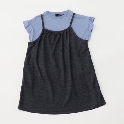 【セットアイテム】ワンピース＆Ｔシャツ（ネイビー×サックス）（９８３７ＯＥ０５）
