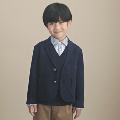 ＜COMME CA ISM (Baby&Kids)＞ストレッチポンチ　ネイビージャケット（９８４０ＪＣ０１）