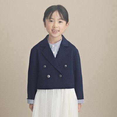 ＜三越伊勢丹/公式＞【SALE】COMME CA ISM (Baby & Kids)/コムサイズム (ベビー & キッズ) ストレッチポンチ ダブルブレスト ショートジャケット ネービーブルー コート・ジャケット【三越伊勢丹/公式】