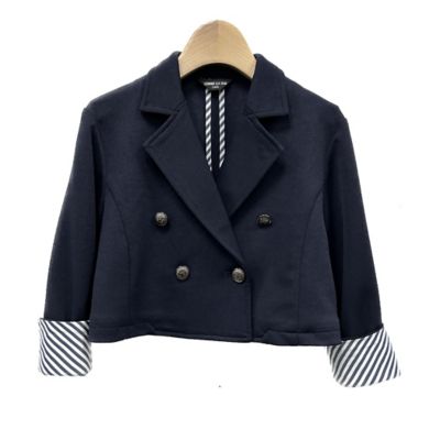ストレッチポンチ ダブルブレスト ショートジャケット
