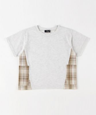 COMME CA ISM (Baby&Kids)/コムサイズム (ベビー&キッズ) チェック使い サイドポケットTシャツ(9841TI01)