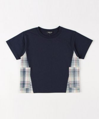 チェック使い　サイドポケットＴシャツ（９８４１ＴＩ０１）