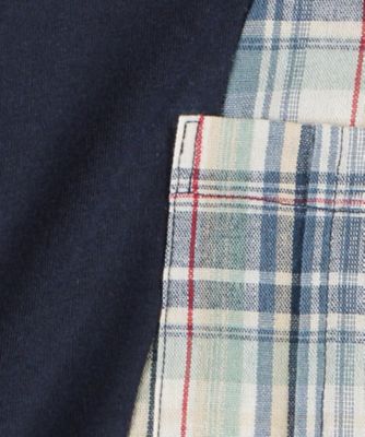 チェック使い　サイドポケットＴシャツ（９８４１ＴＩ０１）