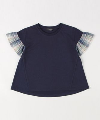 チェック使い 袖フリルTシャツ（9841TI03） | COMME CA ISM
