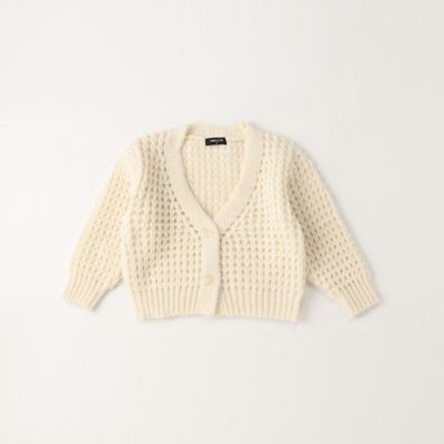＜COMME CA ISM (Baby&Kids)＞ワッフル　ニットカーディガン（９８４２ＫＡ０５）