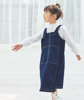 ＜COMME CA ISM(Baby&Kids)＞ストレッチデニム　ジャンパースカート（９８４２ＯＩ０７）