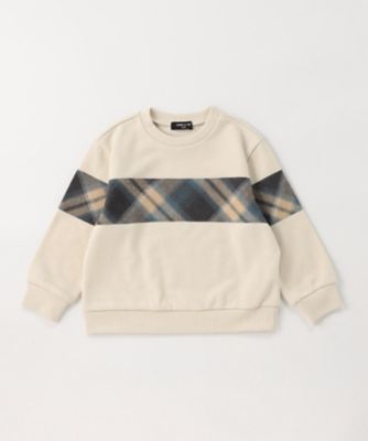 ＜COMME CA ISM (Baby&Kids)＞オンブレーチェック使い　長袖トレーナー（９８４３ＣＩ２５）