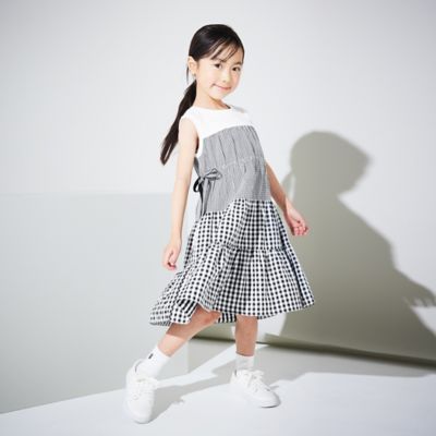 Amaia Kids/アマイマキッズ】チェック柄ノースリーブワンピース-