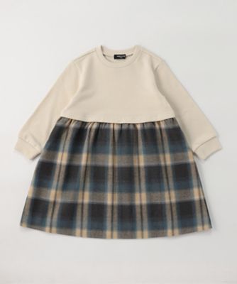 ＜COMME CA ISM(Baby&Kids)＞オンブレーチェック使い　ワンピース（９８４３ＯＩ１１）