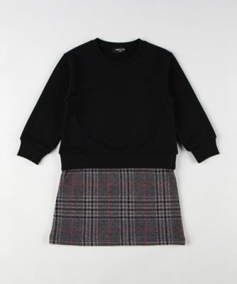 ＜COMME CA ISM (Baby&Kids)＞グレンチェック柄　ジャカードワンピース（９８４３ＯＫ０５）