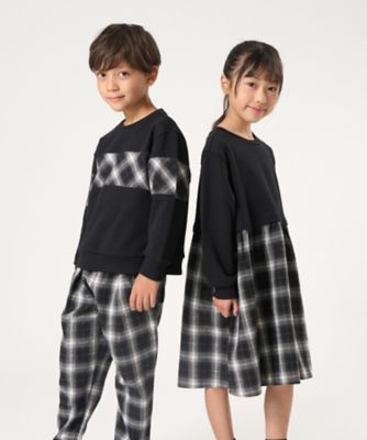 オンブレーチェック ワイドテーパードパンツ（9843PI21