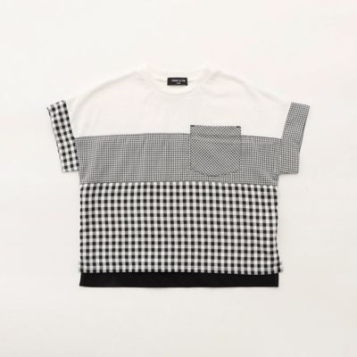 ＜COMME CA ISM (Baby&Kids)＞ギンガムチェック　半袖Ｔシャツ（９８４３ＴＣ０９）