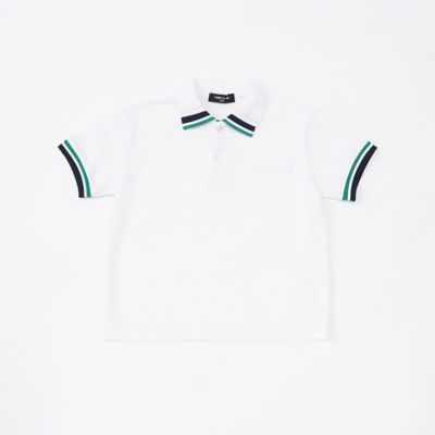 ＜COMME CA ISM (Baby&Kids)＞ライン鹿の子　ポロシャツ（９８４４ＣＣ１７）