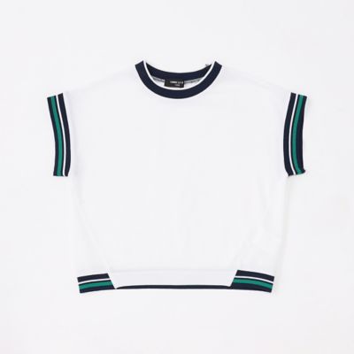 ＜COMME CA ISM (Baby&Kids)＞ライン半袖鹿の子　Ｔシャツ（９８４４ＣＣ１９）
