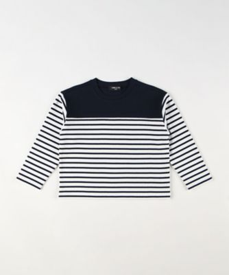 ＜COMME CA ISM (Baby&Kids)＞切り替えボーダーＴシャツ（９８４４ＴＩ１３）