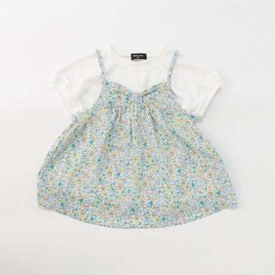 ＜COMME CA ISM (Baby&Kids)＞【セットアイテム】フラワープリントチュニック＆Ｔシャツ（９８４５ＯＣ１５）