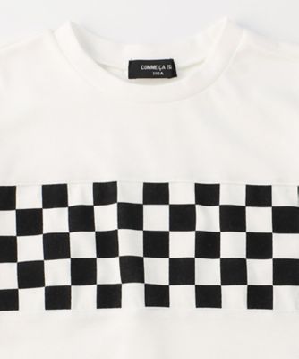 フラッグチェック柄プリント　半袖Ｔシャツ（９８４５ＴＧ３３）