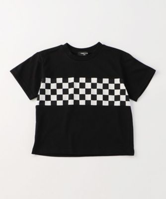 フラッグチェック柄プリント　半袖Ｔシャツ（９８４５ＴＧ３３）