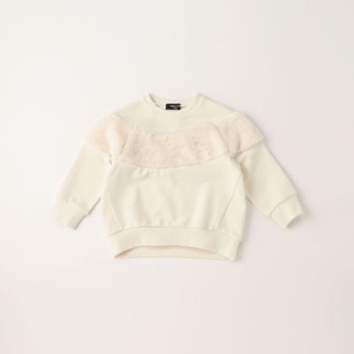 ＜COMME CA ISM (Baby&Kids)＞フェイクファー使い　長袖トレーナー（９８４６ＣＡ１７）