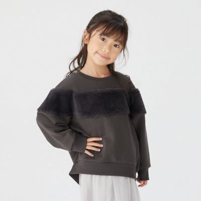 フェイクファー使い　長袖トレーナー（９８４６ＣＡ１７）