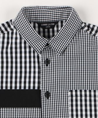 【美品✨】Plage Boys box シャツ　ギンガムチェック　ゆったり　黒白 Plage プラージュ ギンガムチェック シャツ Boysboxシャツ
