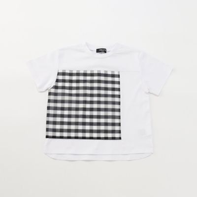 ＜COMME CA ISM (Baby&Kids)＞シアーチェック使い　半袖Ｔシャツ（９８４６ＴＣ１９）