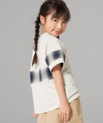 オンブレーチェック使い　半袖Ｔシャツ（９８４６ＴＧ１１）