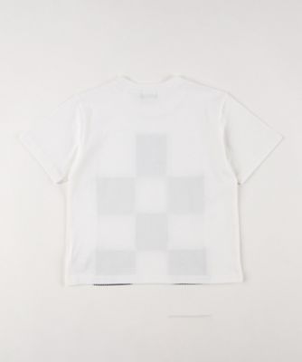 ギンガムチェック使い　パッチワーク半袖Ｔシャツ（９８４６ＴＫ１７）