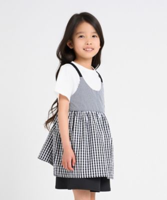 ＜COMME CA ISM (Baby&Kids)＞ギンガムチェック　キャミソール＆Ｔシャツセット（９８４６ＴＫ１９）