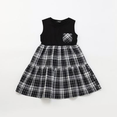 ＜COMME CA ISM (Baby&Kids)＞マドラスチェック　ティアードワンピース（９８４７ＯＣ１７）
