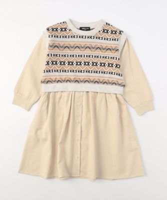 ＜COMME CA ISM (Baby&Kids)＞フェアアイルワンピース（９８４７ＯＥ２１）