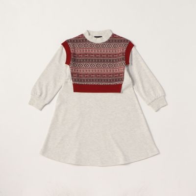 ＜COMME CA ISM (Baby&Kids)＞フェアアイルジャカード使いワンピース（９８４８ＯＡ０９）