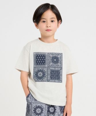 ＜COMME CA ISM (Baby&Kids)＞バンダナプリント　Ｔシャツ（９８４９ＴＫ３３）