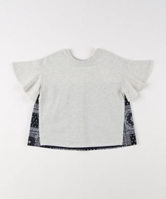 ＜COMME CA ISM (Baby&Kids)＞バンダナプリント　切り替え　２ＷＡＹ　Ｔシャツ（９８４９ＴＫ３５）