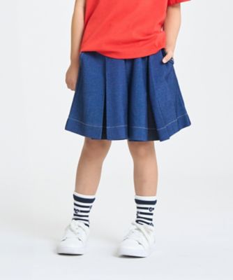 ＜COMME CA ISM (Baby&Kids)＞デニムライクストレッチ　キュロットスカート（９８５０ＦＯ３２）