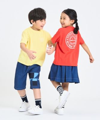 デニムライクストレッチ キュロットスカート（9850FO32