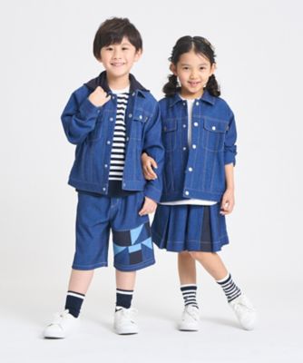 デニムライクストレッチ キュロットスカート（9850FO32