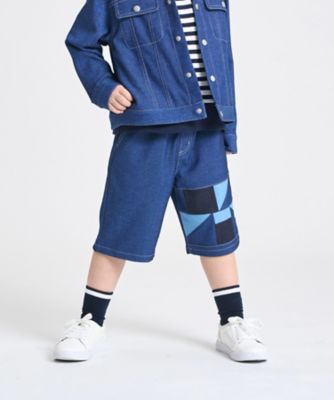 ＜COMME CA ISM (Baby&Kids)＞デニムライクストレッチ　ハーフパンツ（９８５２ＰＯ３２）