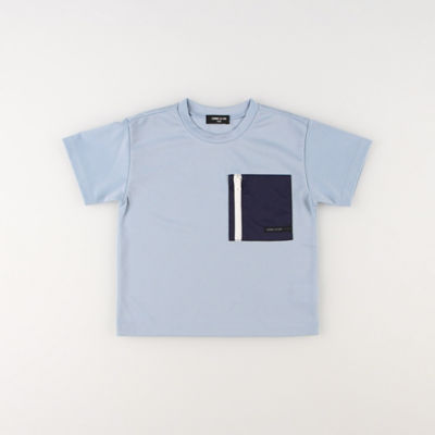 【SALE】(ベビー & キッズ) ビッグポケット 半袖Tシャツ サックス トップス