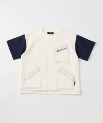 ＜三越伊勢丹/公式＞ COMME CA ISM (Baby & Kids)/コムサイズム (ベビー & キッズ) ポケット 半袖Tシャツ シロ ワンピース・ドレス【三越伊勢丹/公式】